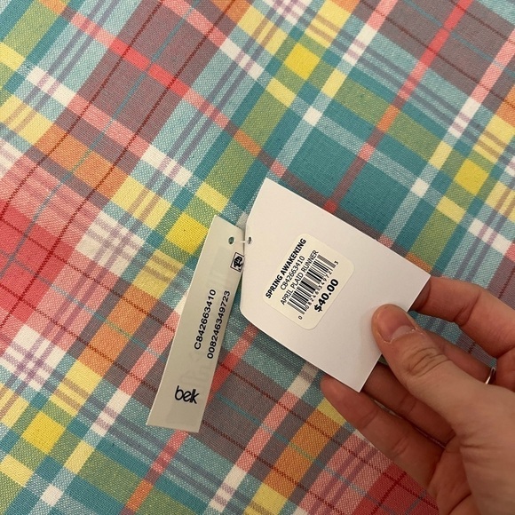 C&F Home Spring Awakening April Plaid Table Runner - Picture 2 of 4